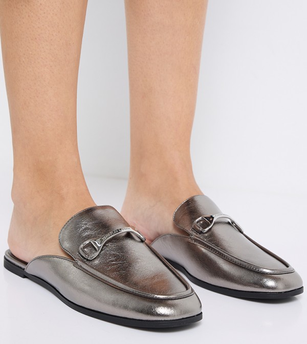 Charles & Keith  Slip-Ons - Grey Casual Slip-ons