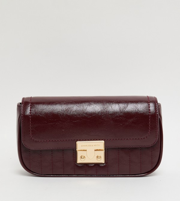 Charles & Keith  Crossbody Bags - Burgundy Cross Body Bags