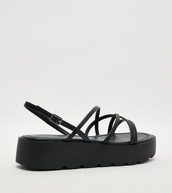 Charles & Keith  - Black Platforms