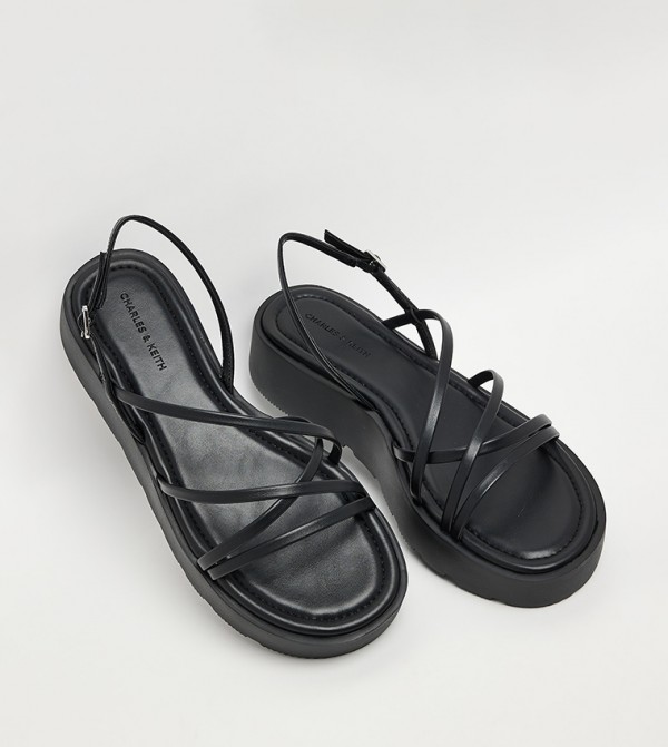 Charles & Keith  - Black Platforms