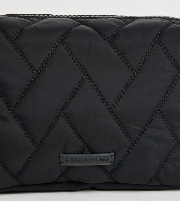 Charles & Keith  Cosmetic Bags - Black Cosmetic Organizers