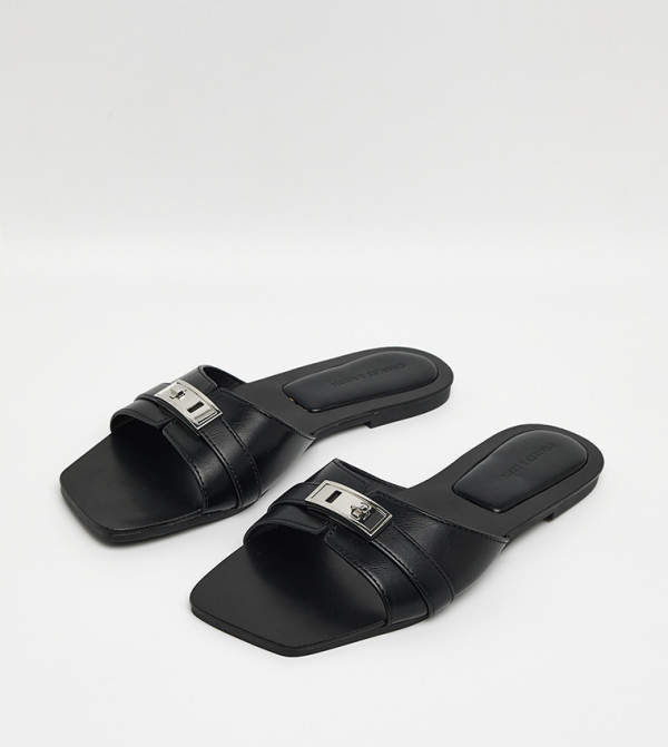 Charles & Keith Charles & Keith - Black Flat Sandals