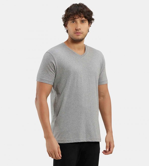 Jockey Jockey - Grey V-Neck T-Shirts