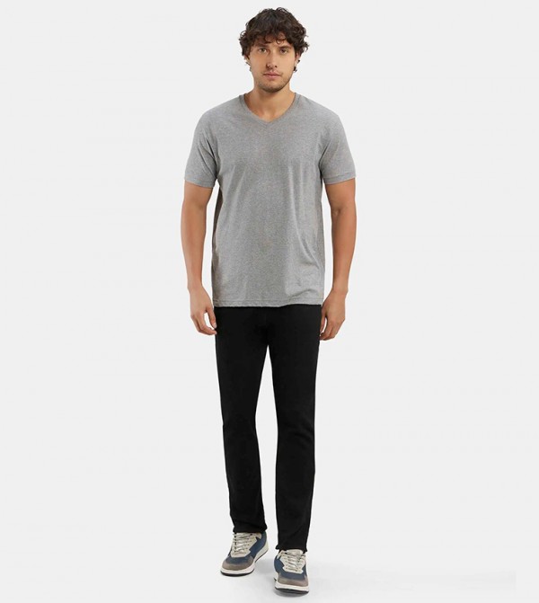 Jockey Jockey - Grey V-Neck T-Shirts