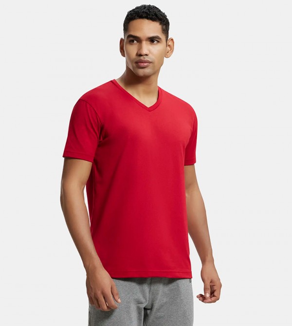 Jockey Jockey - Red V-Neck T-Shirts