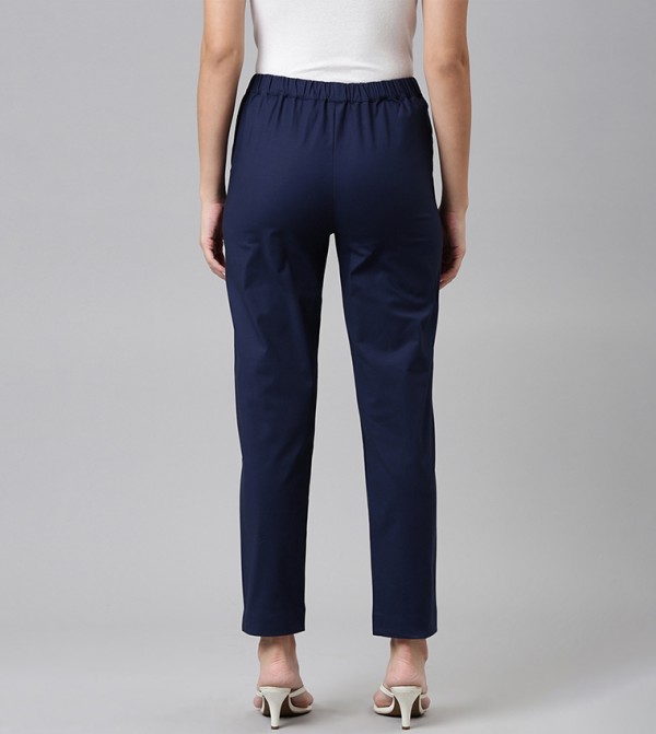 Go Colors  Formal Pants - Navy Formal Pants