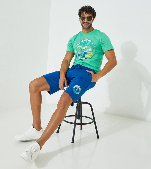 Beverly Hills Polo Club  Clothing - Blue Casual Shorts