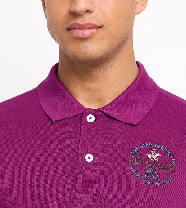 Beverly Hills Polo Club  Polo T-Shirts - Pink Polo T-shirts