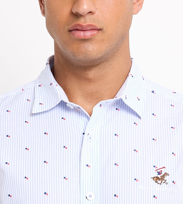 Beverly Hills Polo Club Shirts - White Casual Shirts