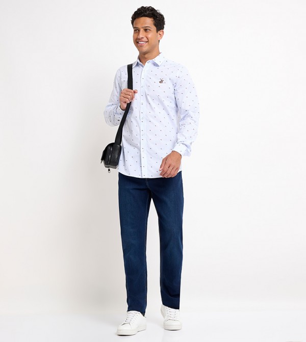 Beverly Hills Polo Club Shirts - White Casual Shirts