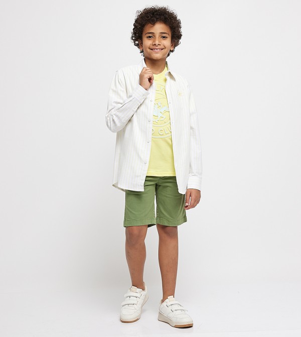 Beverly Hills Polo Club  Shirts - Light Yellow Shirts