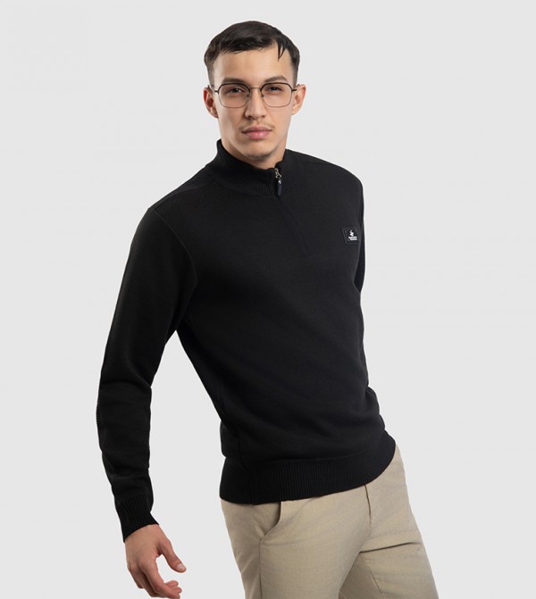 Beverly Hills Polo Club  Turtle Neck Sweaters - Black Turtle neck Sweaters