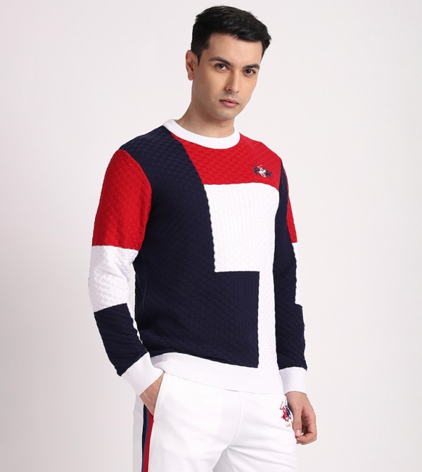Beverly Hills Polo Club Beverly Hills Polo Club - White Round Neck Sweaters