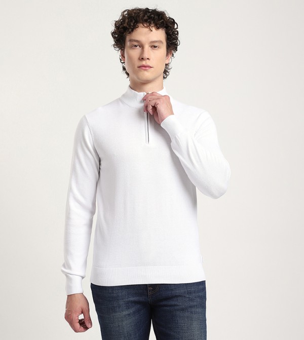 Beverly Hills Polo Club  Clothing - White Turtle neck Sweaters