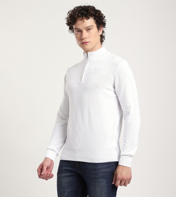Beverly Hills Polo Club  Clothing - White Turtle neck Sweaters