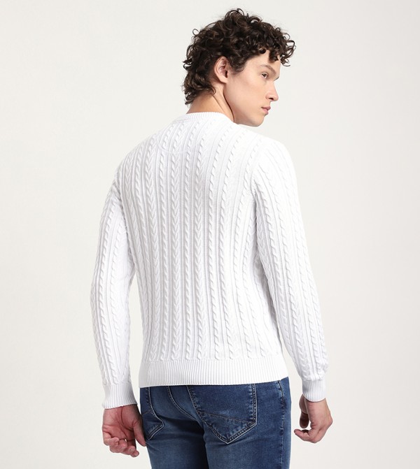 بيفرلي هيلز بولو كلوب  سترات و كارديغانات  - أبيض Round Neck Sweaters