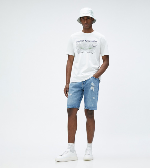 Koton Shorts - Blue Denim shorts