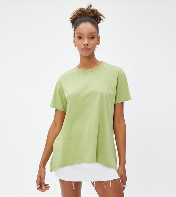 Koton - Outlet Koton - Outlet - Green Casual T-Shirts
