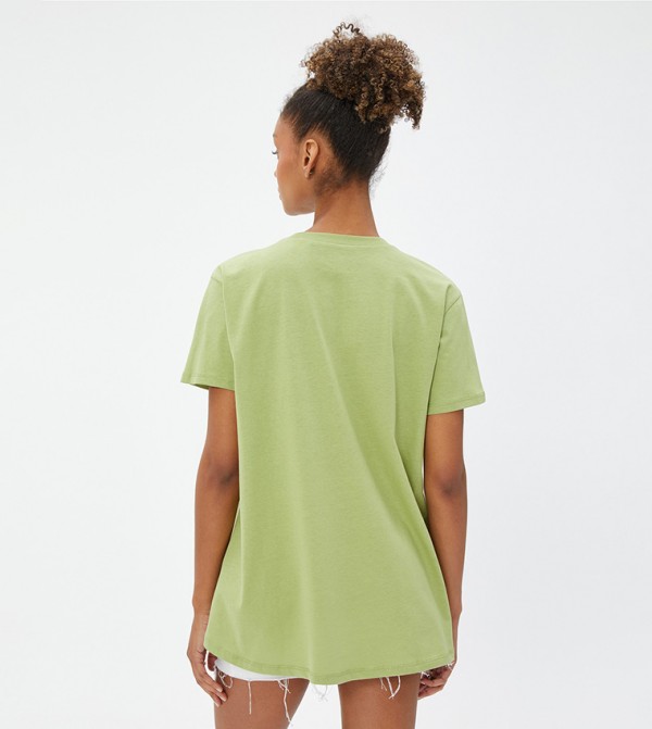 Koton - Outlet Koton - Outlet - Green Casual T-Shirts