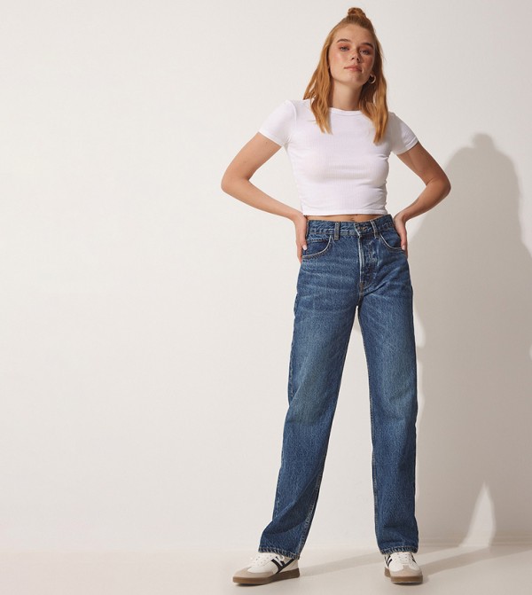 Happiness İstanbul Happiness Istanbul - Navy Mom Jeans