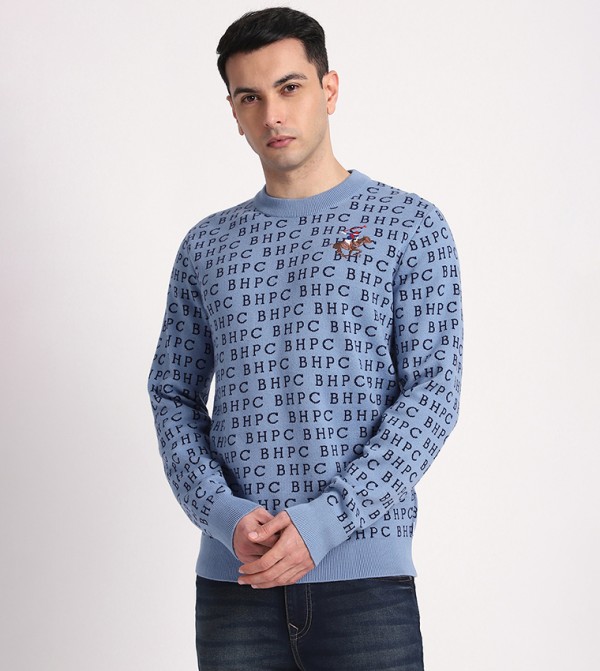 بيفرلي هيلز بولو كلوب بيفرلي هيلز بولو كلوب - أزرق Round Neck Sweaters