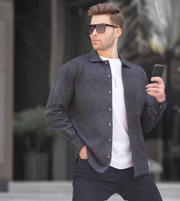 Madmext  - Grey Casual Jackets