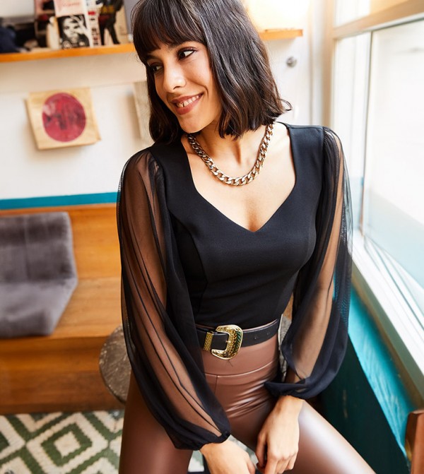 Olalook  - Black Tops & Blouses