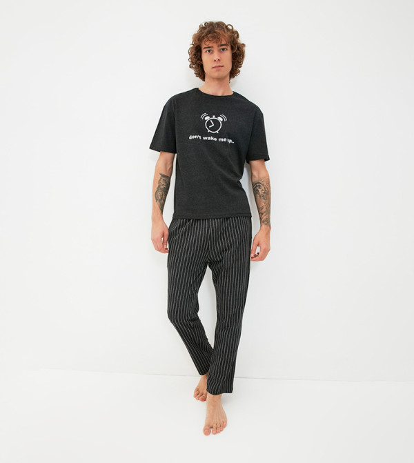 Trendyol - Outlet  - Grey Pyjama Set