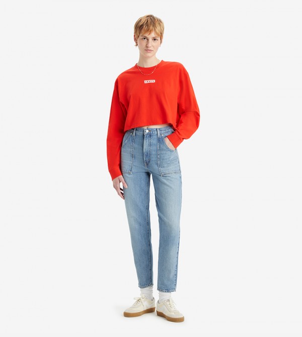 ليفايز  - أزرق Mom Jeans
