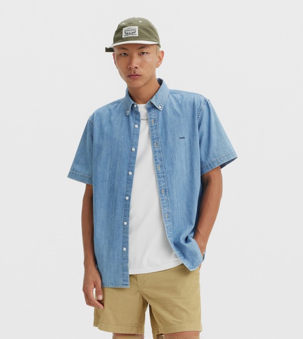 ليفايز ليفايز - أزرق Short Sleeves