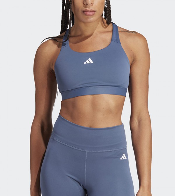 اديداس  ملابس رياضة - أزرق حمالات الصدر الرياضية