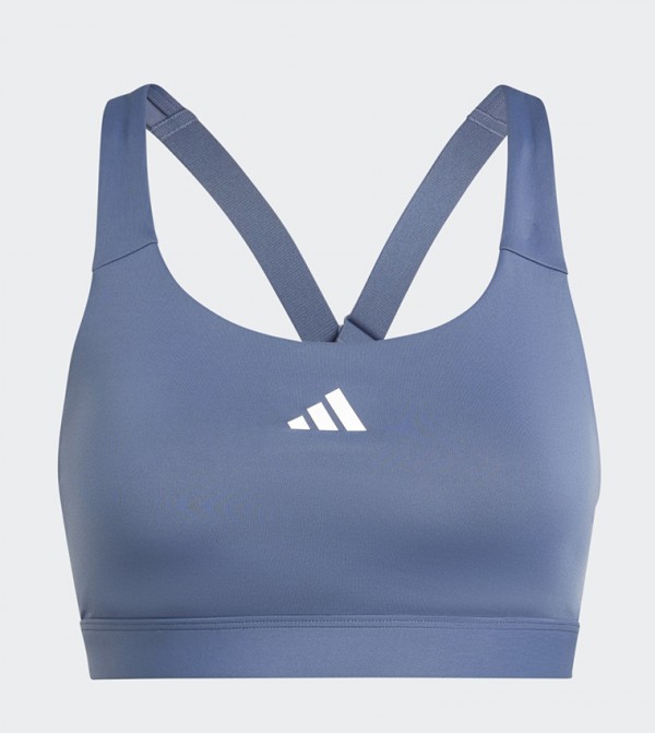 اديداس  ملابس رياضة - أزرق حمالات الصدر الرياضية