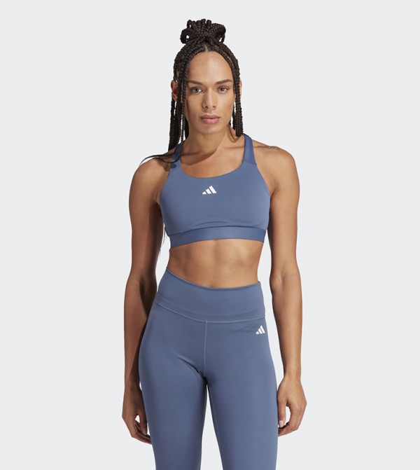 اديداس  ملابس رياضة - أزرق حمالات الصدر الرياضية