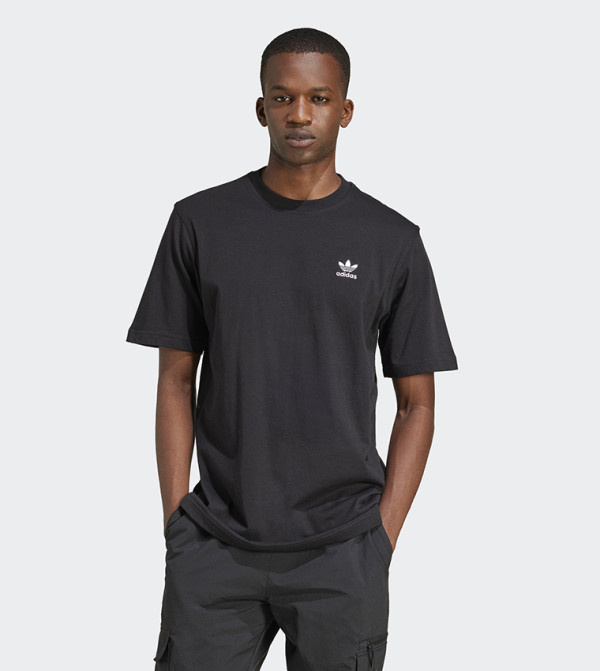 Adidas  Clothing - Black Round Neck T-Shirts
