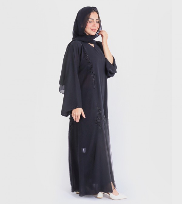 IKKXA  Arabian Clothing - Black Abayas