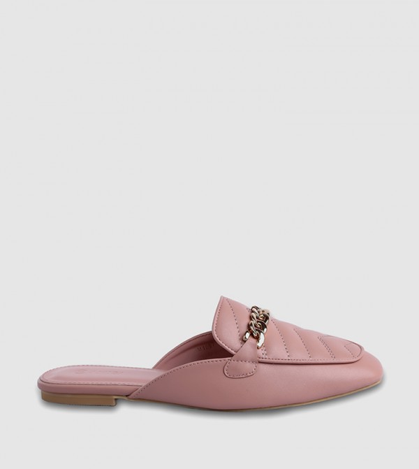Amica  kimono-denim-slipons - Pink Mules
