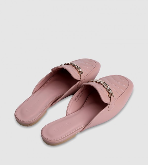 Amica  kimono-denim-slipons - Pink Mules