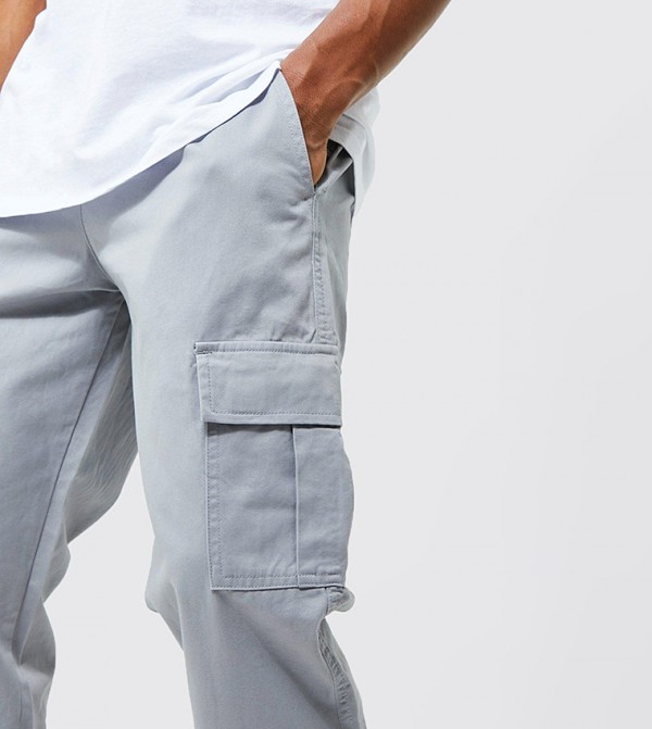 boohooMAN  Cargos - Grey Cargos
