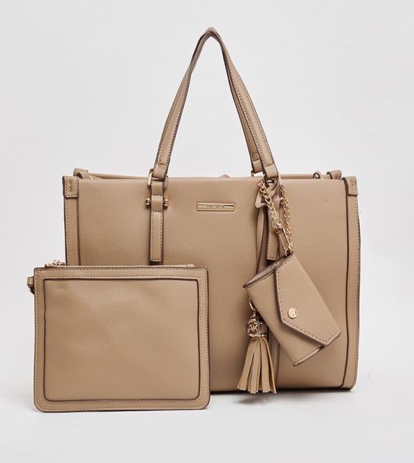 Anne Klein  ramadan - Beige Tote Bags