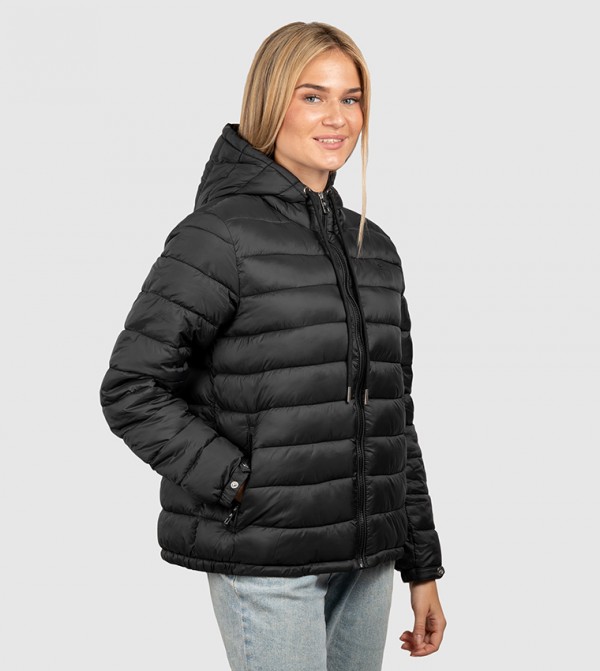 Aeropostale  Puffer & Quilted Jackets - Black Puffer & Quilted Jackets