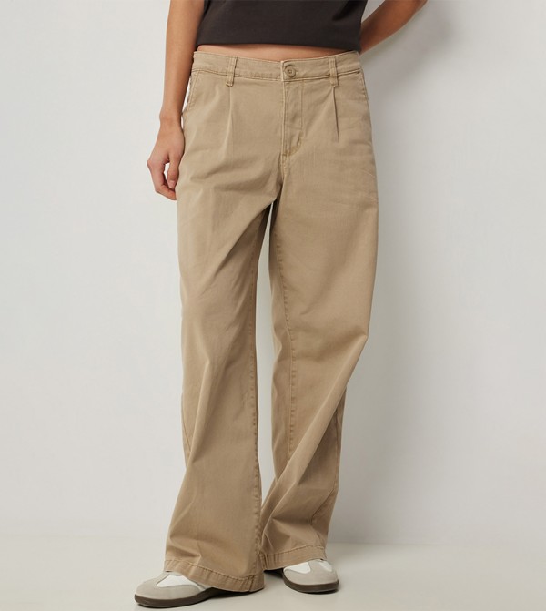 Ardene  Clothing - Beige Casual Pants
