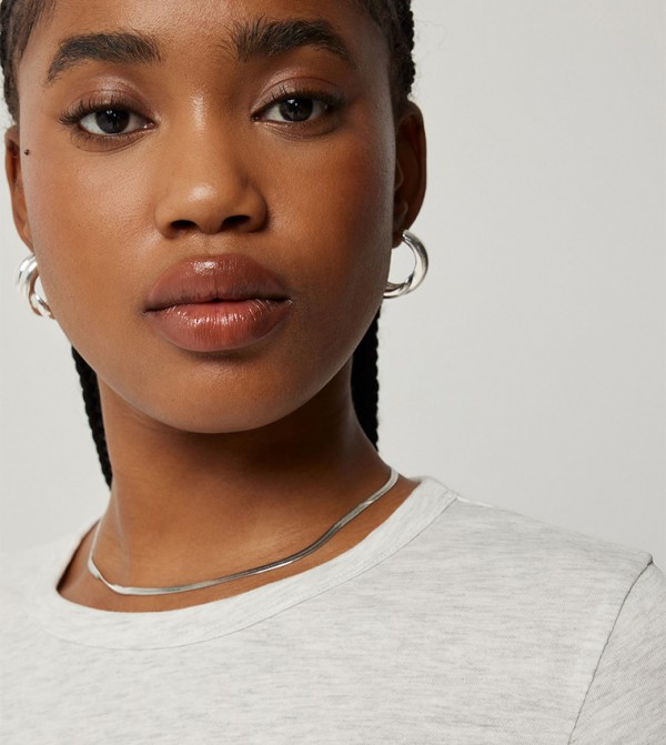 Ardene Long Sleeve T-Shirts - Grey Casual T-Shirts