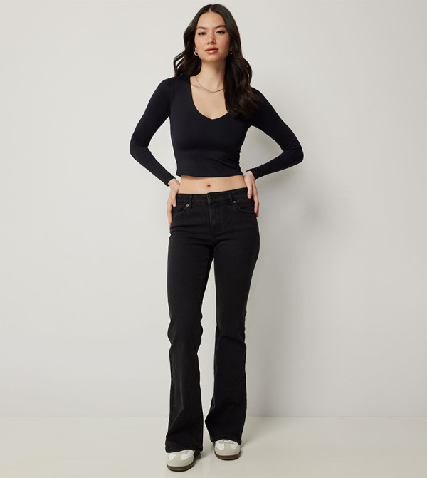 Ardene Clothing - Black Cropped Tops