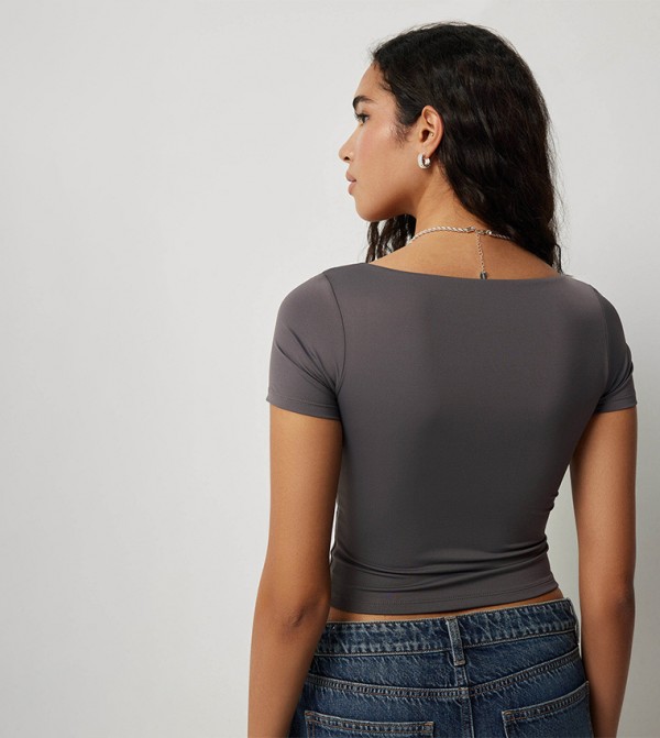 Ardene Ardene - Grey Cropped Tops