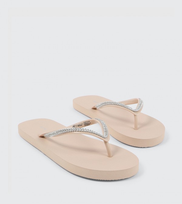 Ardene  - Beige Flip-Flops