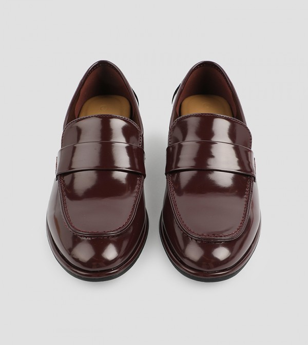 Ardene  - Burgundy Casual Slip-ons