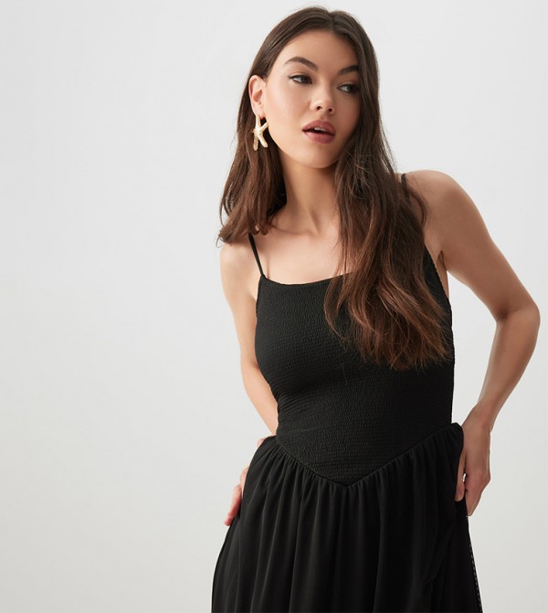 Ardene  Clothing - Black Midi Dresses
