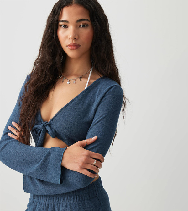 Ardene  Clothing - Blue Cropped Tops