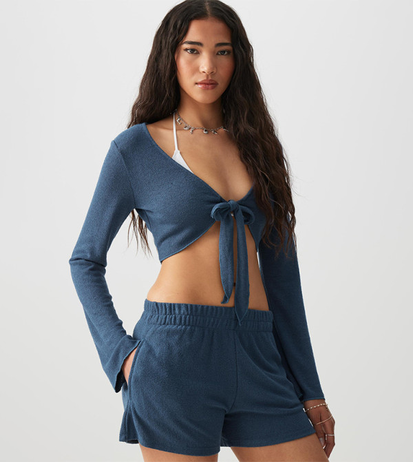 Ardene  Clothing - Blue Cropped Tops