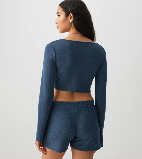 Ardene  Clothing - Blue Cropped Tops